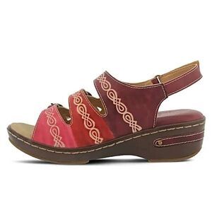 L'Artiste by Spring Step Burbandale Slingback Sandals size 40 US 9 Leather Red